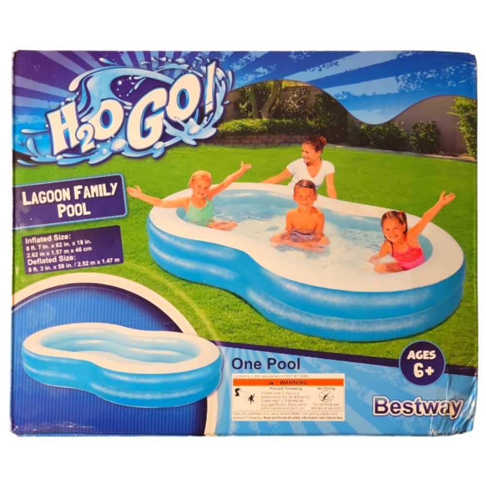 1 NWT H2o Go Lagoon Family Pool 144 Gal Bestway Kid's  6+
